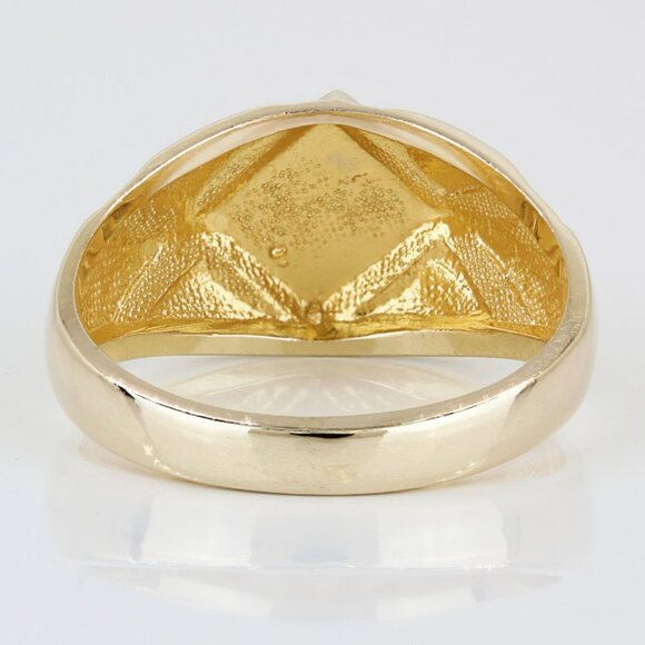 Vintage 14k Yellow Gold Diamond Wedding Band Ring - Picture 4 of 8